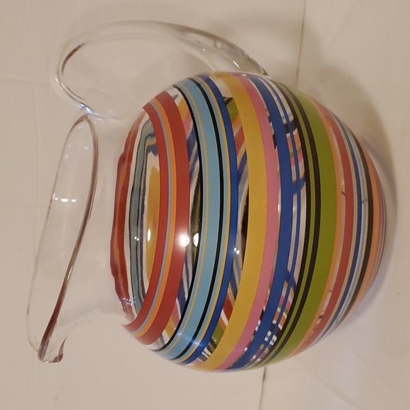 Acrylic Stripe Drink Pitcher - Picture 1 of 8